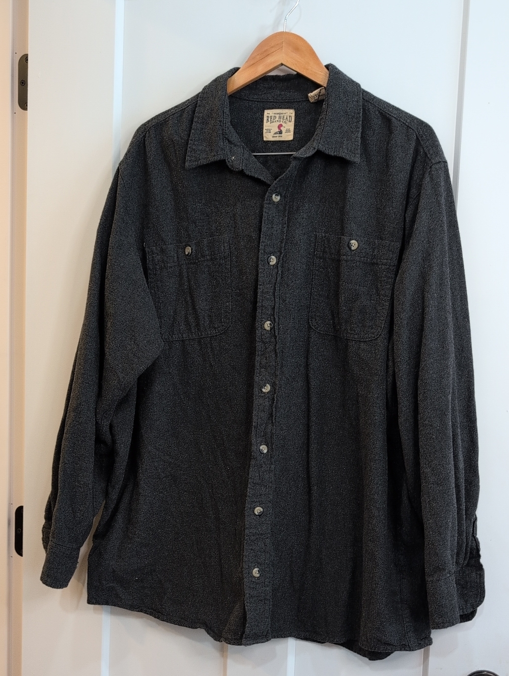 RedHead Brand Charcoal Gray Flannel Shirt